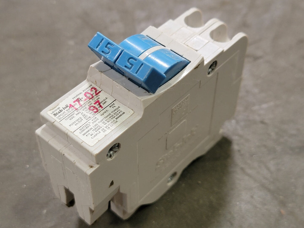 FEDERAL PIONEER 15 Amp, 2 Pole, 120/240 volts Stab-Lok Circuit Breaker NC215