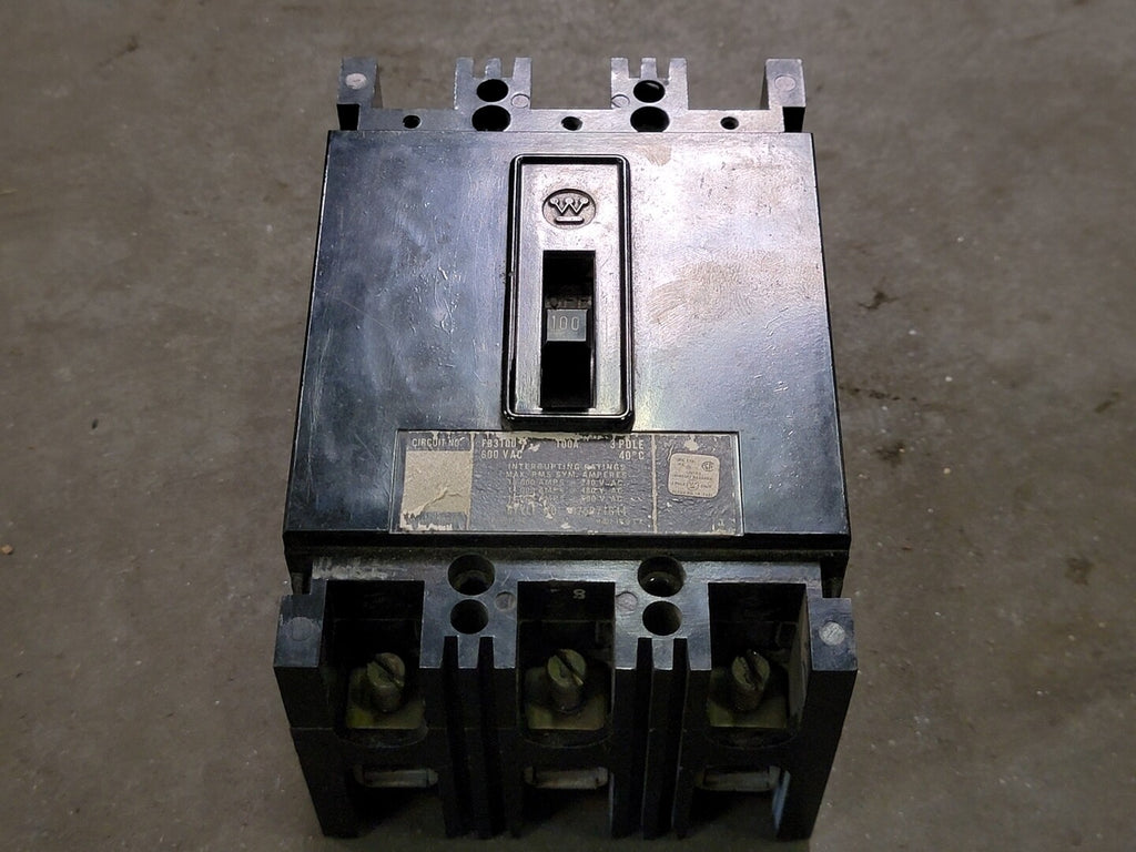 WESTINGHOUSE 100 Amp, 3 Pole, 600 volts Circuit Breaker FB3100