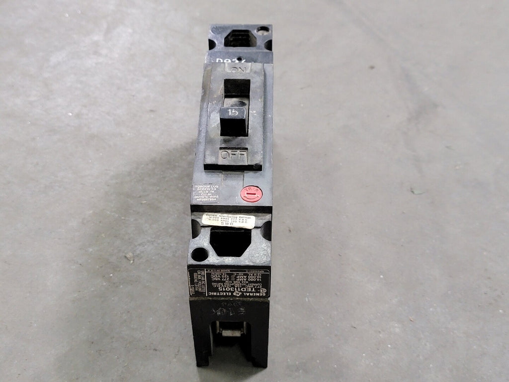 GENERAL ELECTRIC 15 Amp, 1 Pole, 277 volts Circuit Breaker TED113015