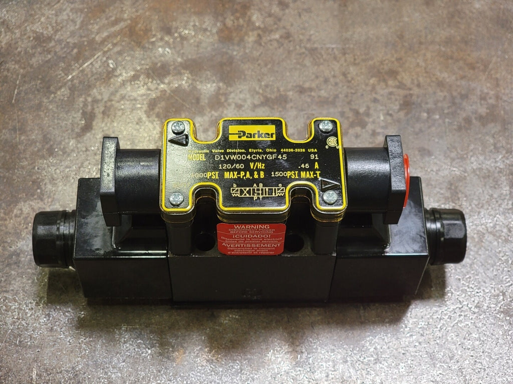 PARKER FILTRATION Hydraulic Directional Valve D1VW004CNYGF45, 12 GPM, 3000 PSI, No Base