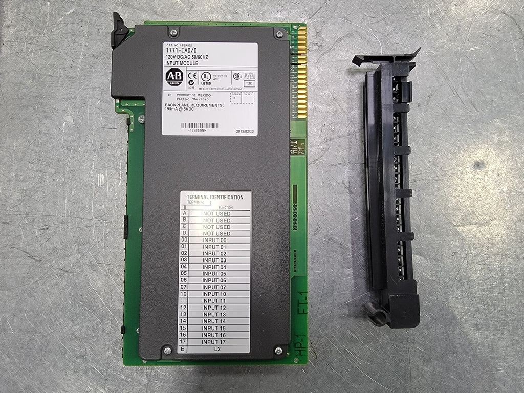 ALLEN-BRADLEY PLC 120V AC/DC Input Module 1771-IAD, 1771 Series, 16 Input at 79-138 VAC 