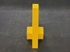 REDWOOD PLASTIC Sharkfin Yellow Cast Plastic Pusher Lug No. R17810M2