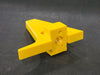 REDWOOD PLASTIC Sharkfin Yellow Cast Plastic Pusher Lug No. R17810M2