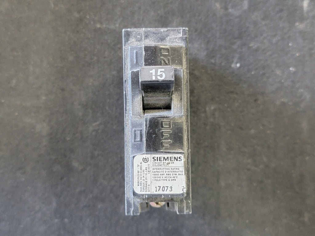 SIEMENS 15 Amp, 1 Pole, 240 volts Circuit Breaker Q115