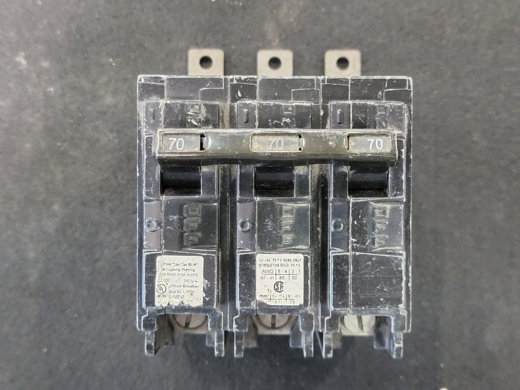 SIEMENS 70 Amp, 3 Pole, 240 Volts Circuit Breaker B370H