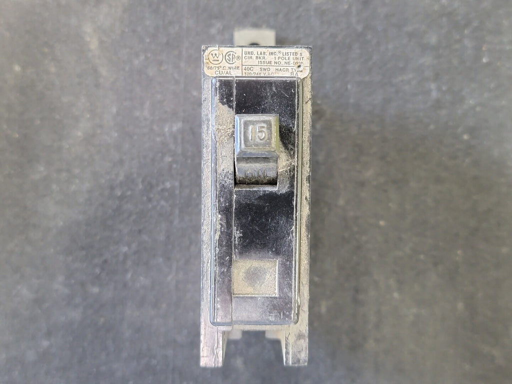 WESTINGHOUSE 15 Amp, 1 Pole, 240 volts Circuit Breaker BA115