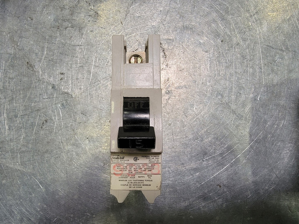 FEDERAL PIONEER 15 Amp, 1 Pole, 120/240 volts Circuit Breaker NB115