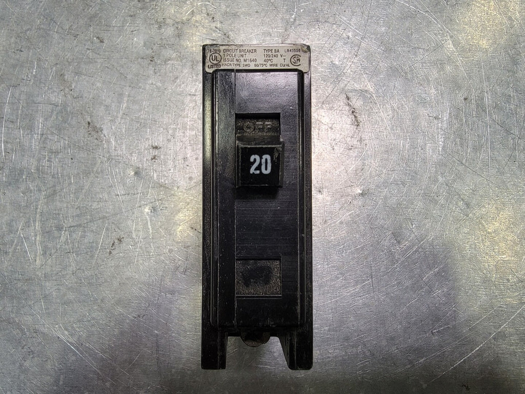 CUTLER-HAMMER 20 Amp, 1 Pole, 120/240 volts Circuit Breaker BA115