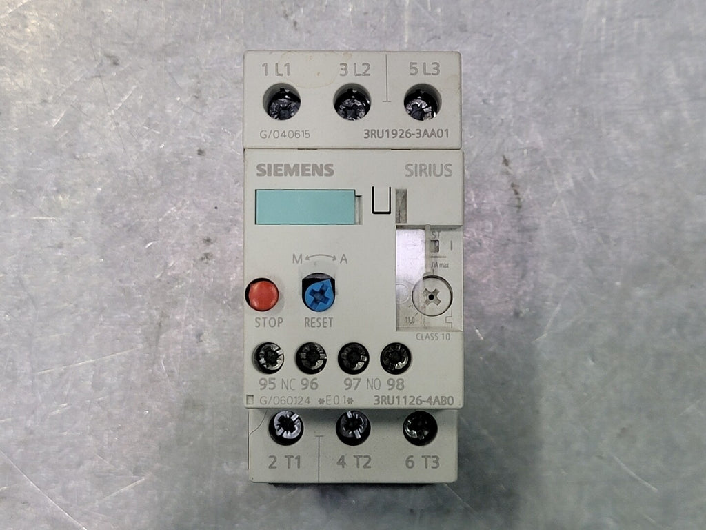 SIEMENS 11-16 Amp Overload Relay 3RU1126-4AB0