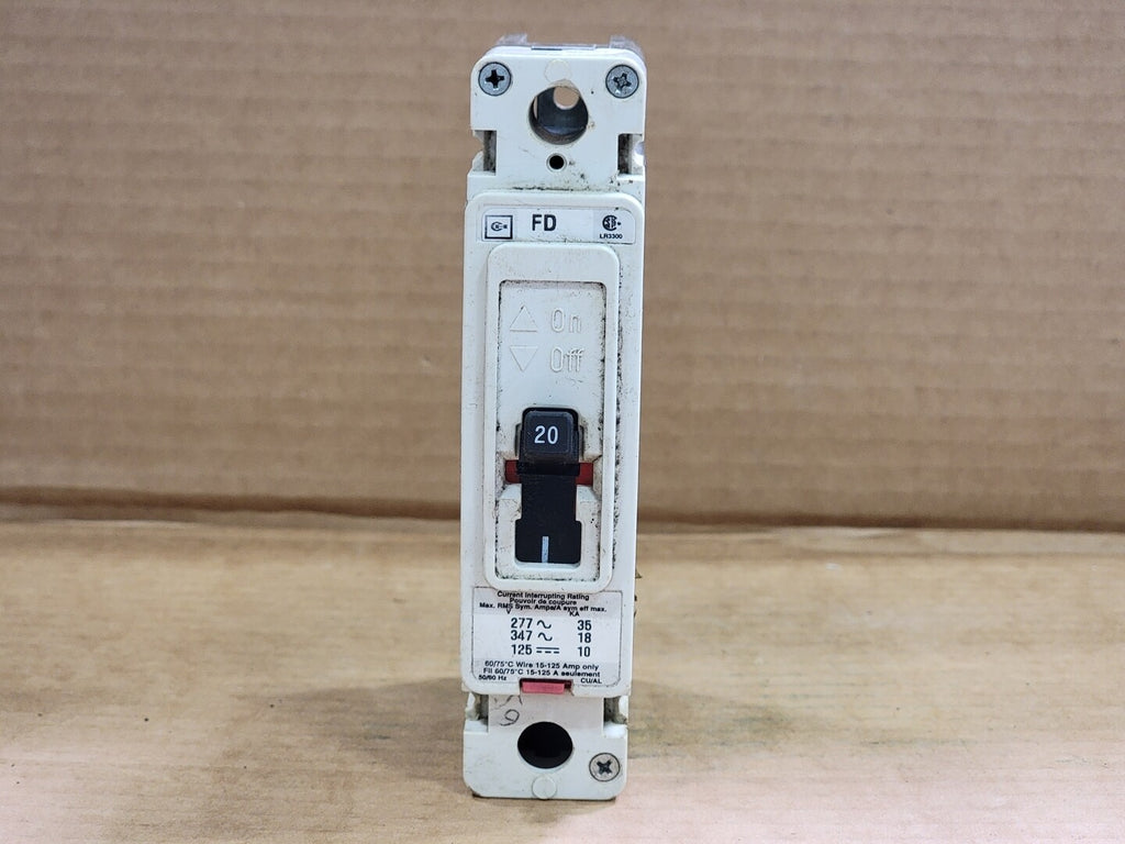 EATON 20 Amp, 1 Pole, 347 volts Circuit Breaker FD1020 