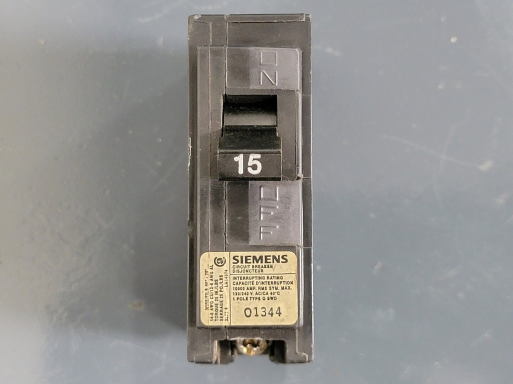 SIEMENS 15 Amp, 1 Pole, 120/240 volts Circuit Breaker Q115 