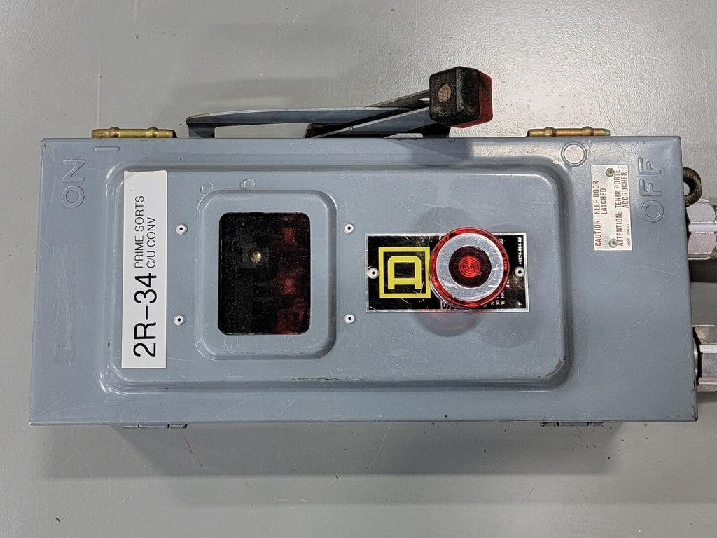 SQUARE D 30 Amp, 3 Pole, 600 volts, Non-Fusible Disconnect Switch