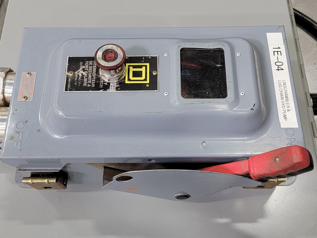 SQUARE D 60 Amp, 3 Pole, 600 volts, Non-Fusible Disconnect Switch CHU362AWK