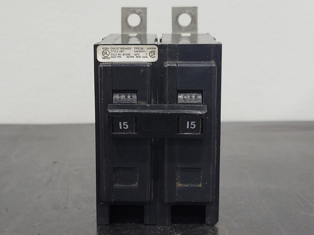 CUTLER-HAMMER 15 Amp 2 Pole Circuit Breaker BA215 