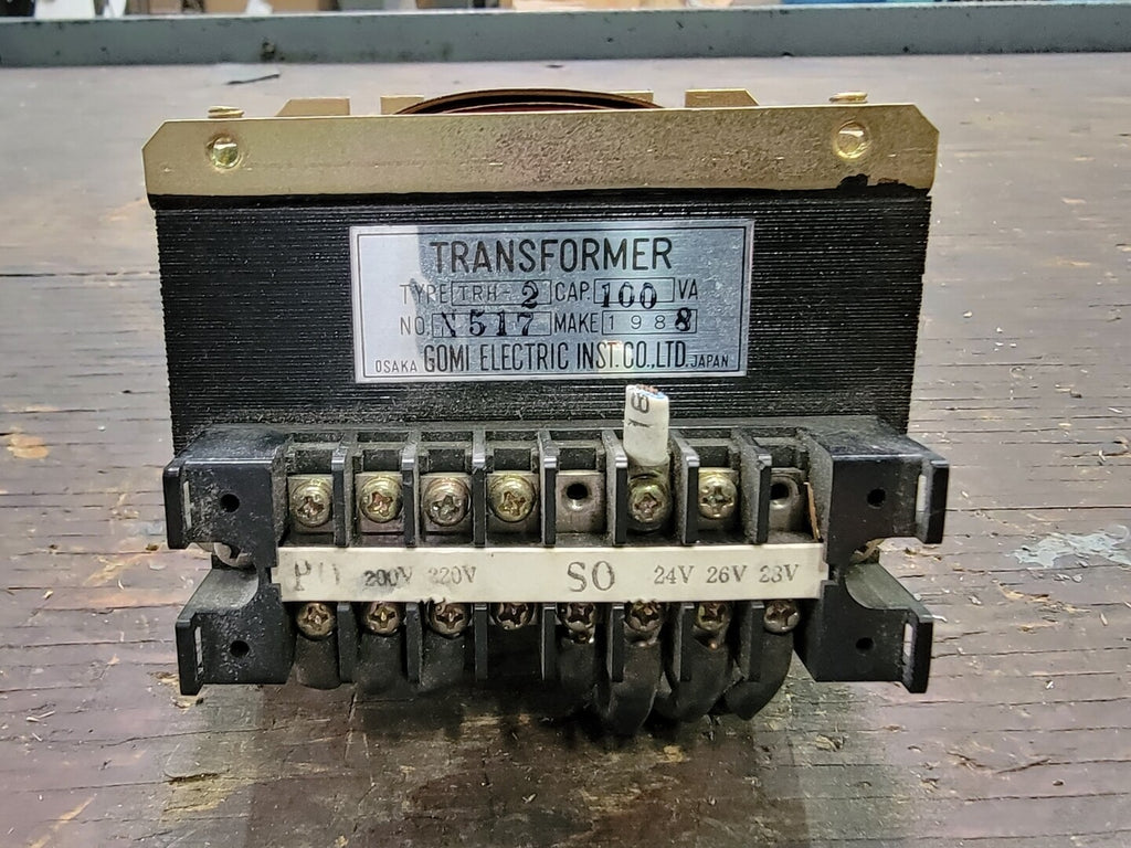 GOMI ELECTRIC 0.1 kVA Transformer, 200/220 pri. volts, 24/26 sec. volts, TRH-2