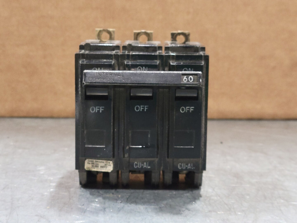 GENERAL ELECTRIC 60 Amp, 3 Pole, 240 Volts Circuit Breaker THQB32060
