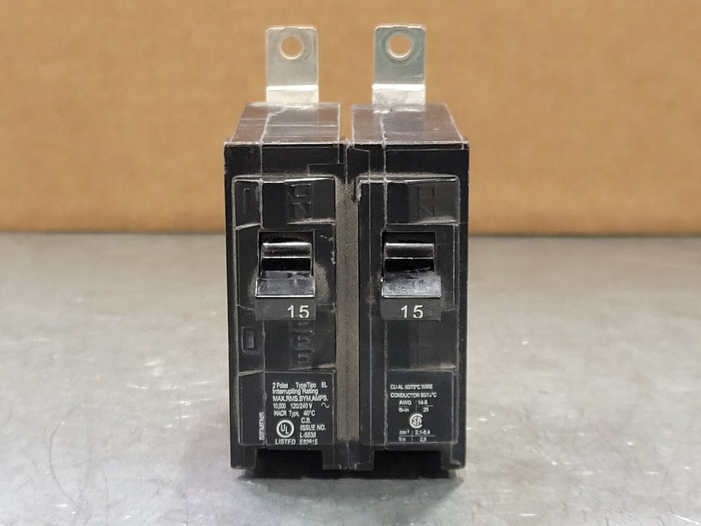 SIEMENS 15 Amp, 2 Pole, 120/240 volts Circuit Breaker B215
