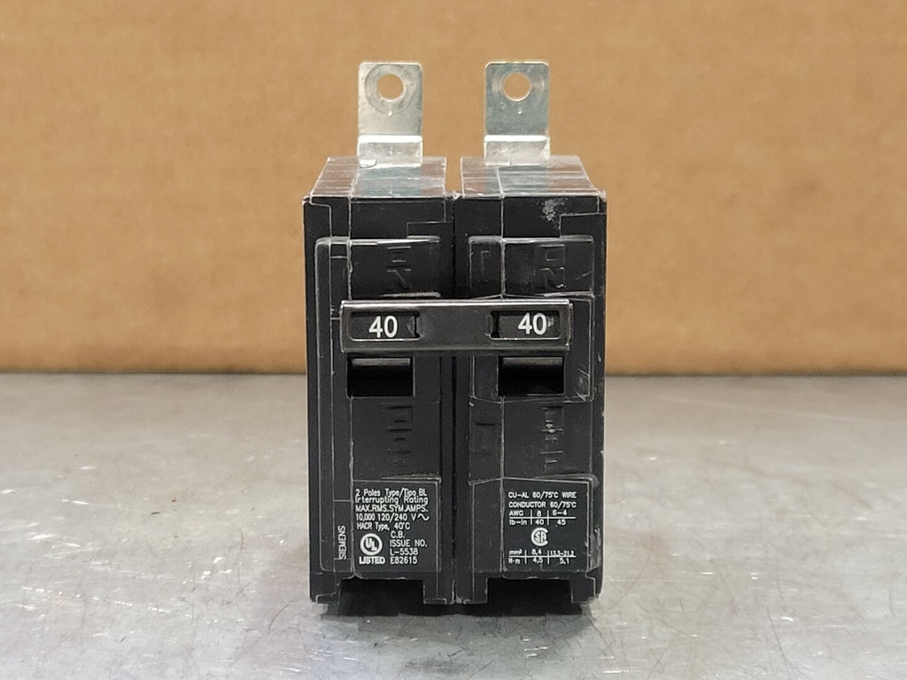 SIEMENS 40 Amp, 2 Pole, 120/240 Volts Circuit Breaker B240