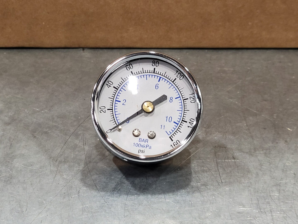 PIC 2", 0-160 psi Utility Pressure Gauge 102D-204F