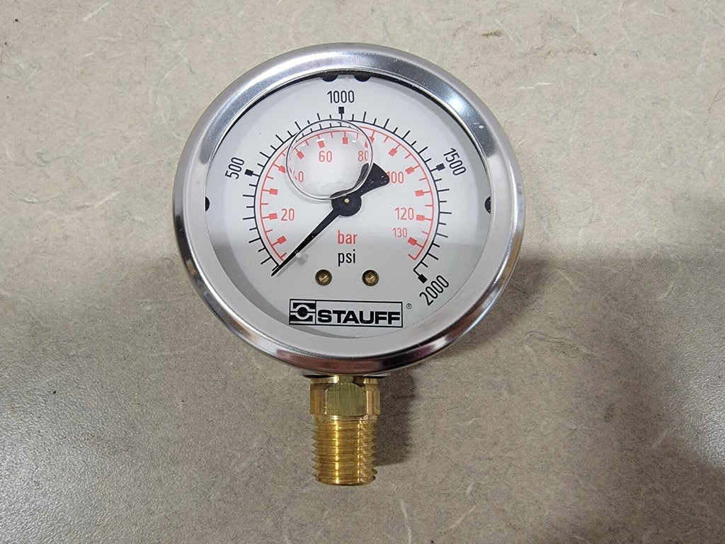 STAUFF 2.5", 0-2000 psi Pressure Gauge SPG-063-02000-5-S-N04