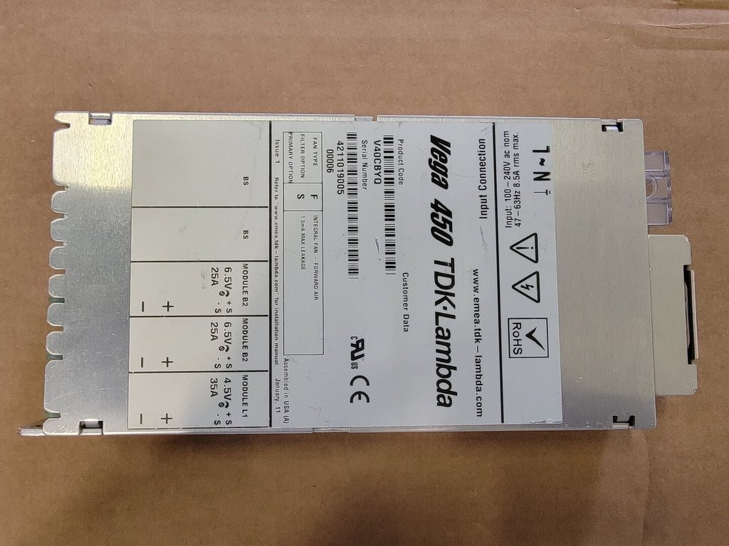 TDK LAMBDA 8.5 Amp 120/240 Volts Power Supply V40CBYQ