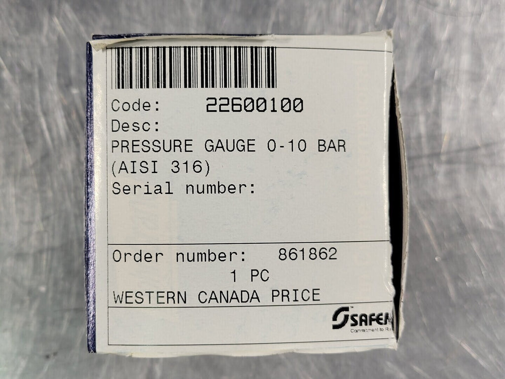 TECSIS 0-10 PSI Pressure Gauge 