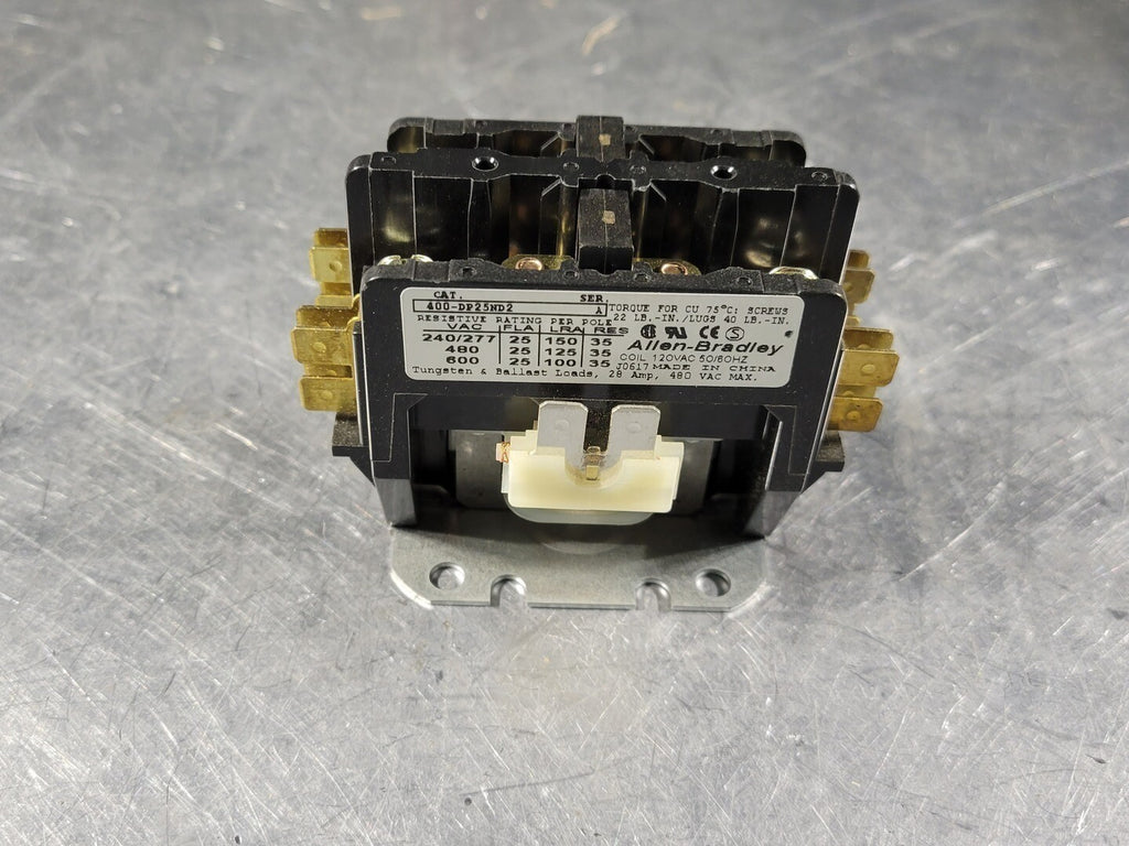 ALLEN-BRADLEY 25 Amp, 2 Pole, 120 VAC Coil Definite Purpose Contactor 400-DP25ND2