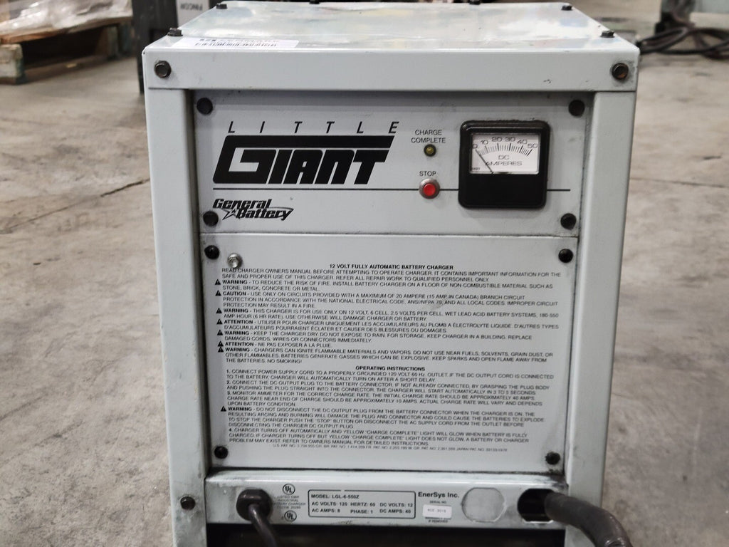 LITTLE GIANT 12 Volt, 40 Amp, 480/550 AH General Battery Charger LGL-5-550Z