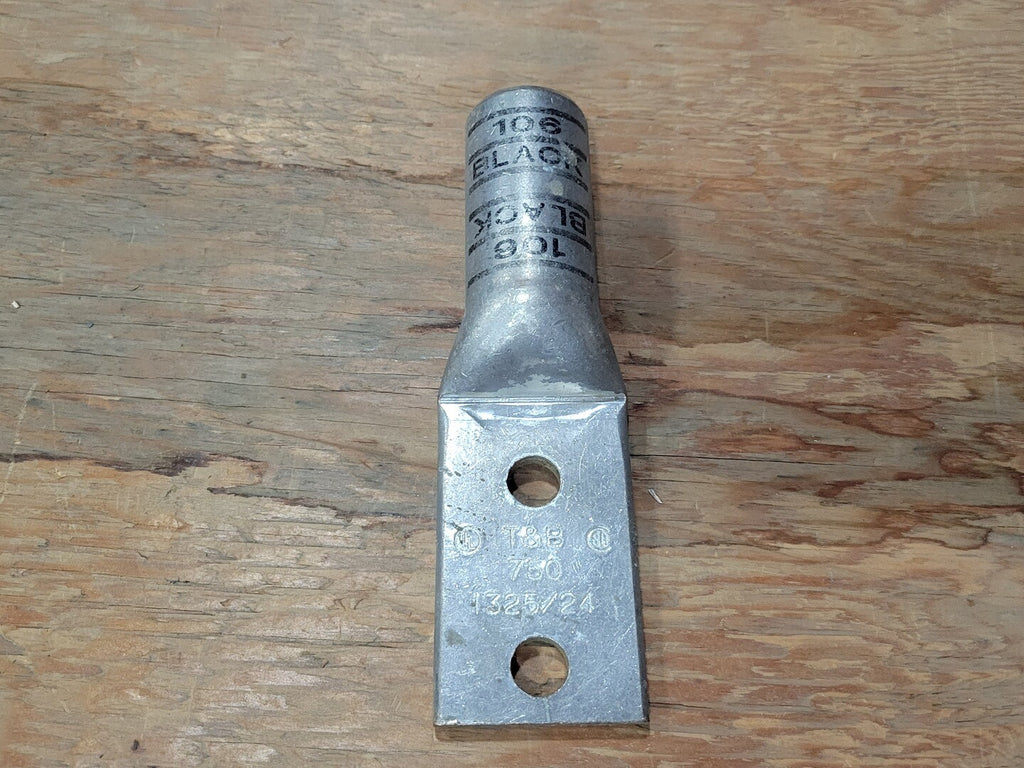 THOMAS BETTS 750 kcmil 2 Hole Compression Lug Black Die 106, 1/2" Stud