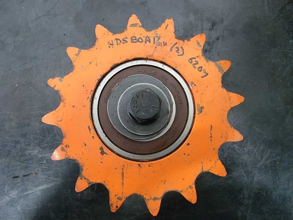 Double Single Roller Chain Sprocket HDS80A16 w/ Ball Bearing 6207DU