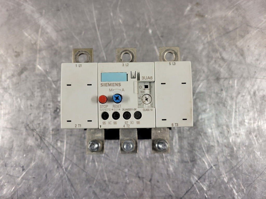 SIEMENS 120-150 Amp Overload Relay 3UA6201-3K