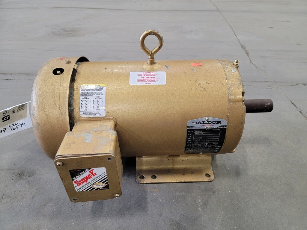 BALDOR 5 hp, 240 volts, 1750 rpm, 184T Electric Motor 