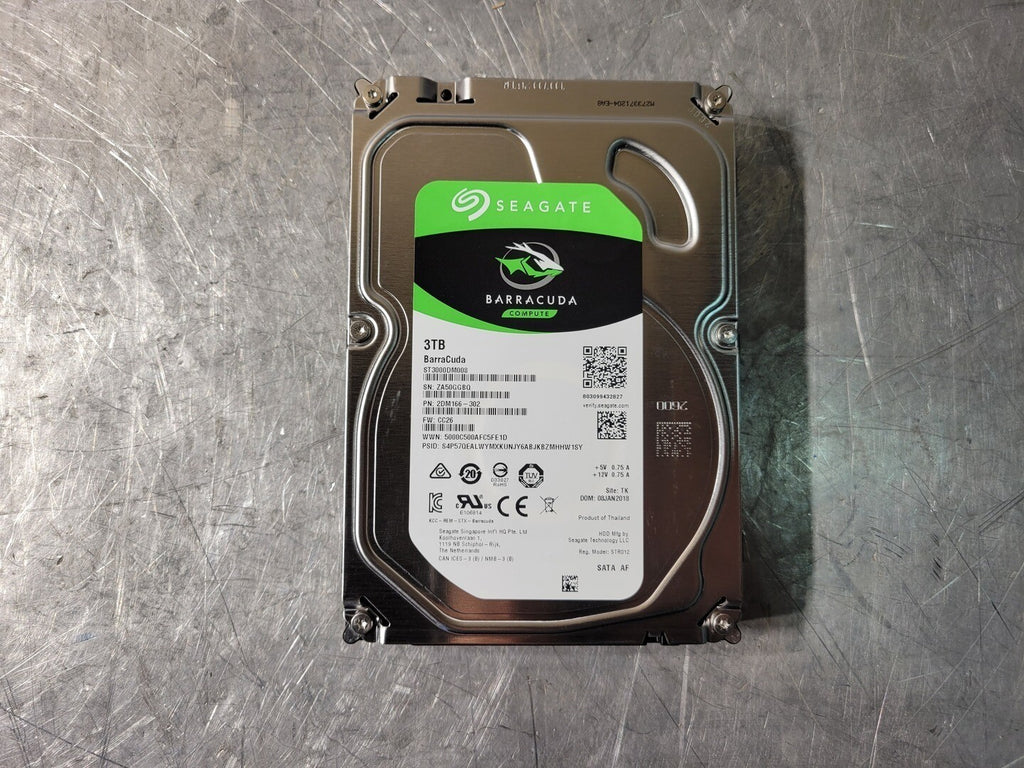 SEAGATE BarraCuda 3TB, 7200RPM, 3.5 in. Internal Hard Drive ST3000DM008
