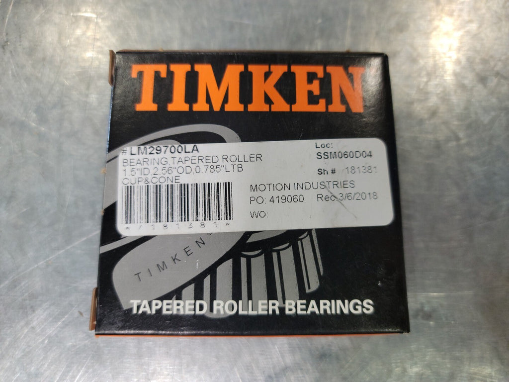 TIMKEN Tapered Roller Bearing LM29700LA-902A1