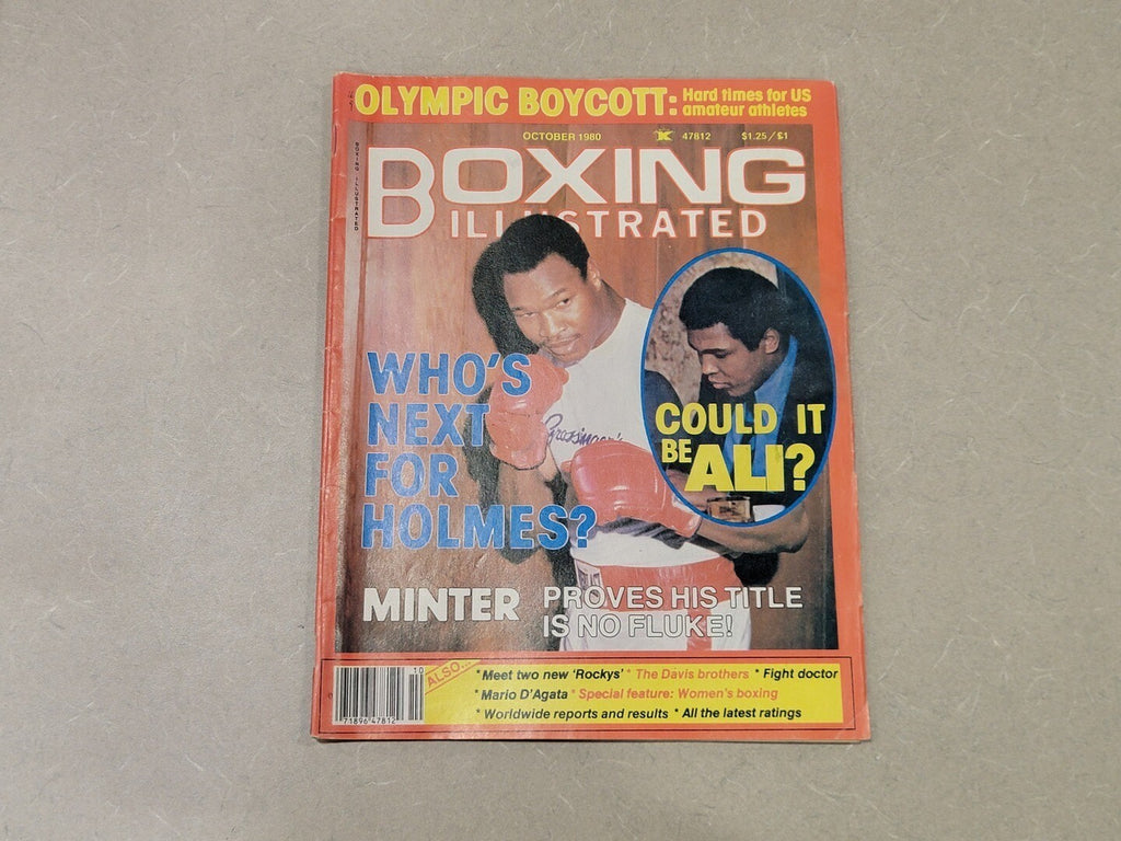 BOXING October 1980 Magazine Larry Holmes and Muhammad Ali Cover