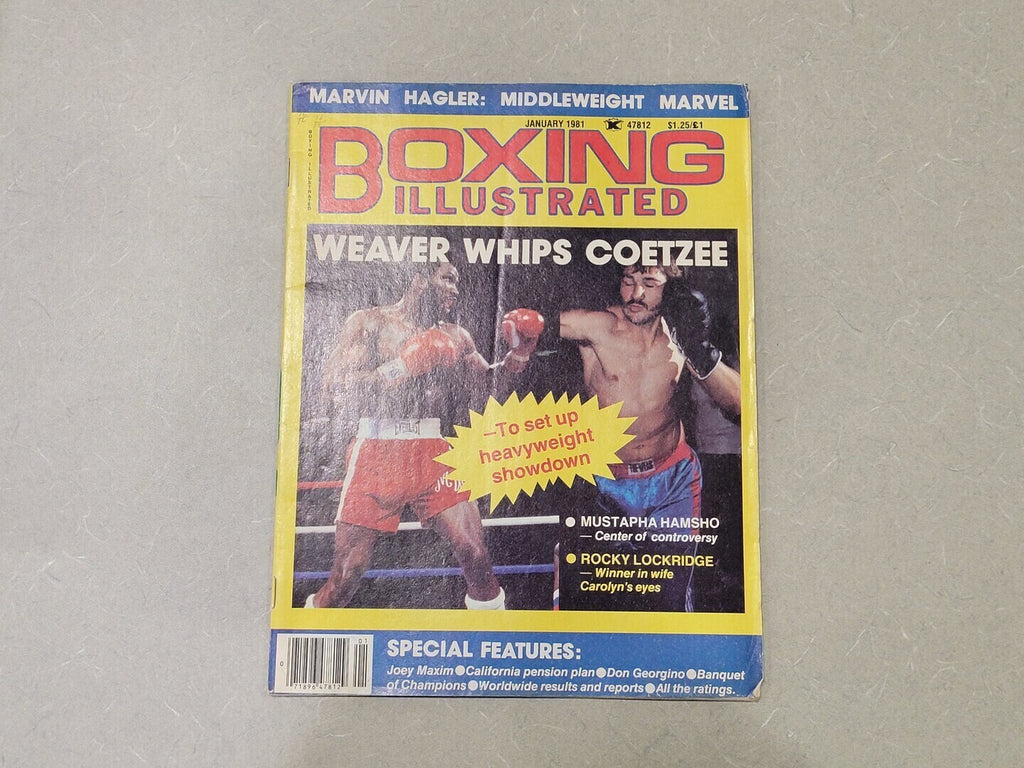 BOXING January 1981 Magazine Weaver Whips Coetzee