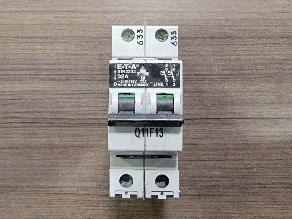 ETA  32 Amp, 2 Pole, 240/415 Volts Circuit Breaker 91H2232 C32