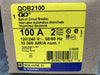 SQUARE D 100 Amp, 3 Pole, 120/240 Volts Circuit Breaker QOB 2100