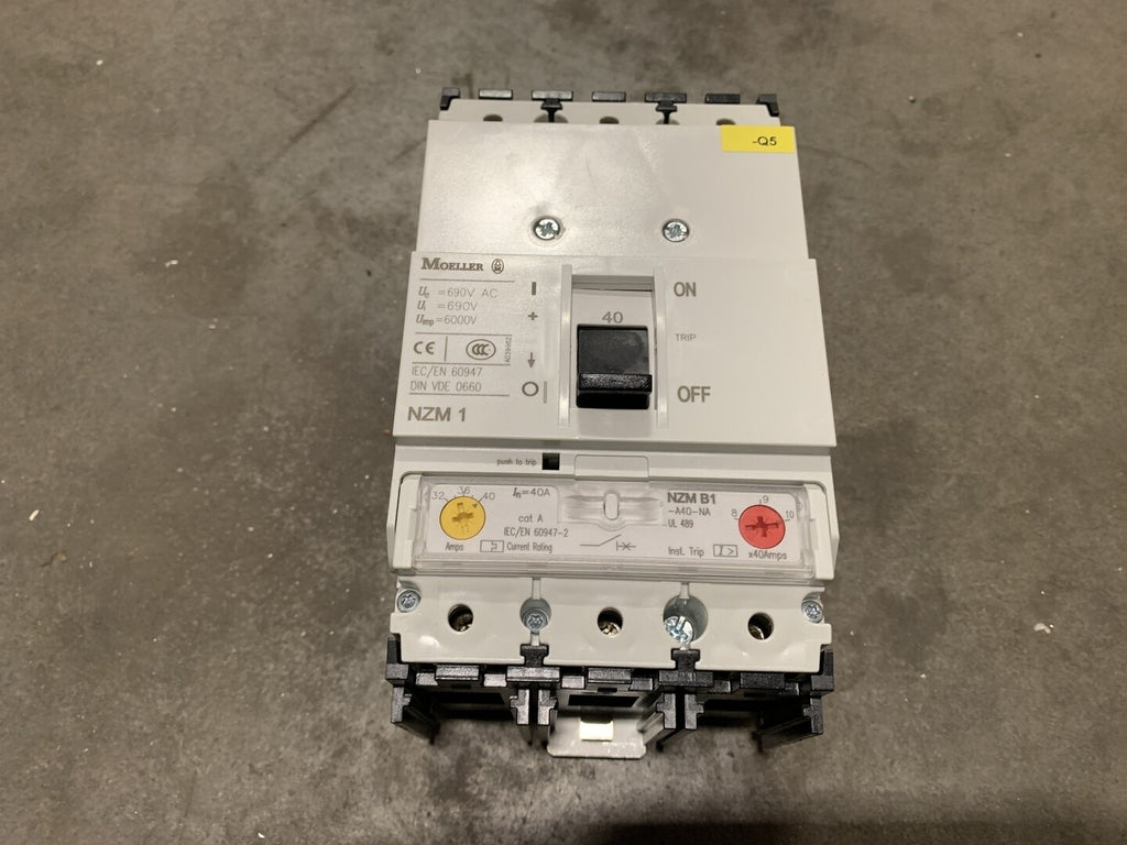 MOELLER 40 Amp, 3 Pole Circuit Breaker NZM B1-A40-NA