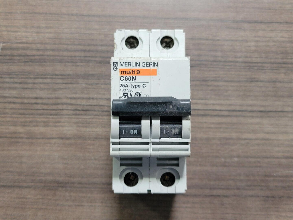 MERLIN GERIN 25 Amp, 2 Pole, 480 Volts Circuit Breaker 24453