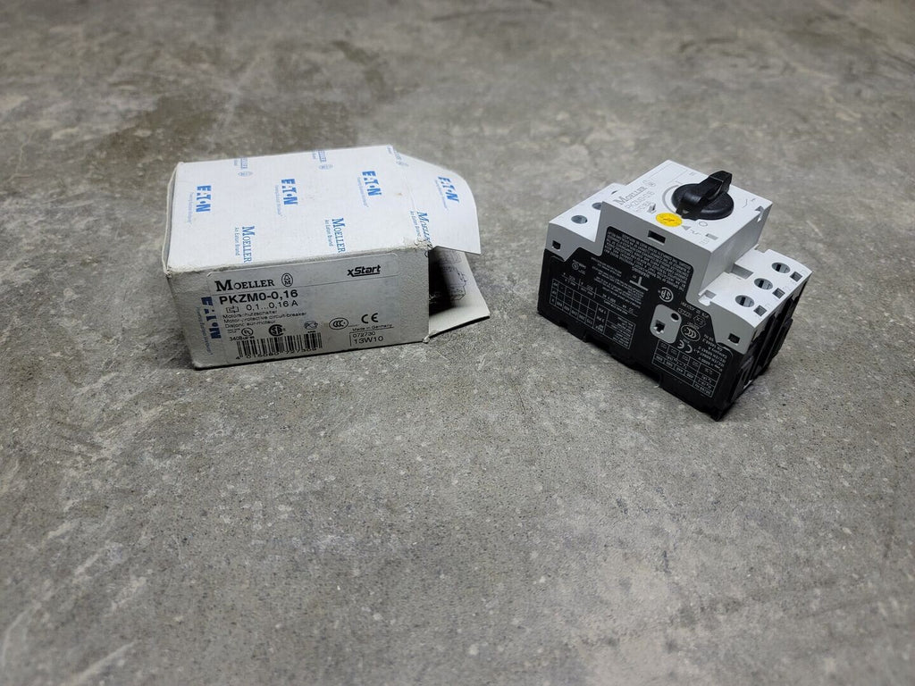 MOELLER 0.1-0.16A, 3 Pole, 600 volts Thermal Magnetic Circuit Breaker PKZM0-016