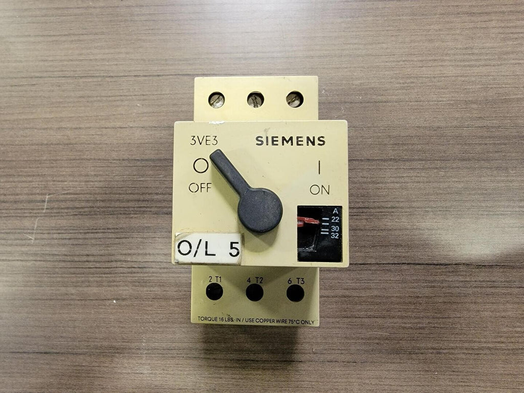 SIEMENS Manual Motor Starter 3VE3 000-2PA00