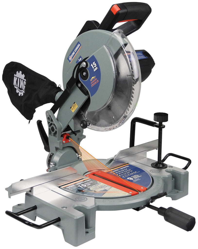 KING CANADA 10" Compound Miter Saw w/ Laser Guide No. 8324NS