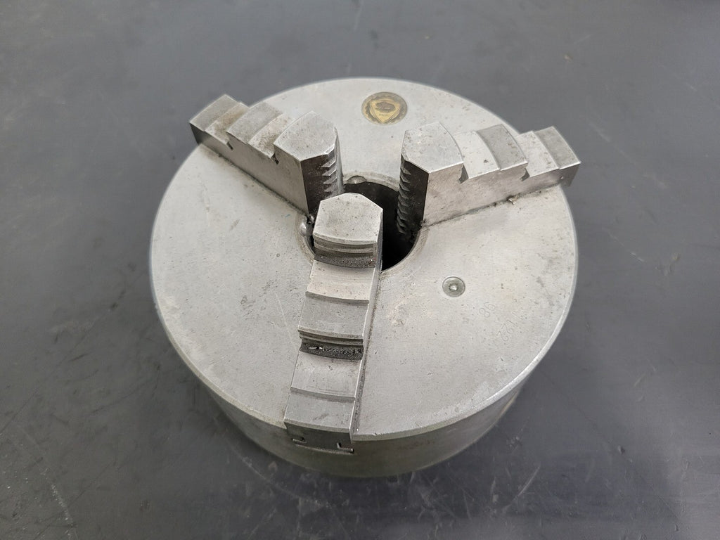 BISON 3 Jaw Chuck, 7" Dia., Plain Back