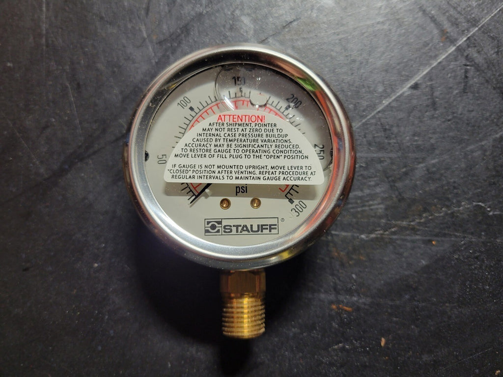STAUFF 0-300 PSI Pressure Gauge 