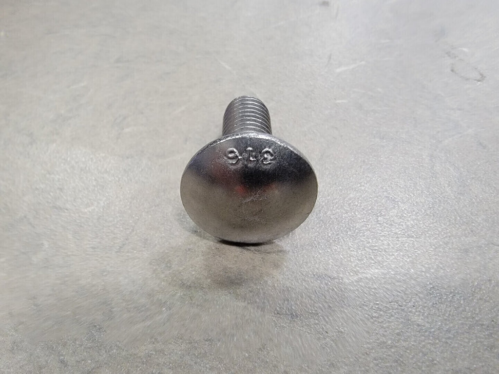 3/8" x 1" 316 Stainless Steel Carriage Bolt (Bag of 65)