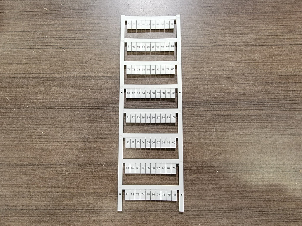 ALLEN-BRADLEY Terminal Block Snap-In Individual Marker Card 1492-MS6X12H51-100 (Box of 5)