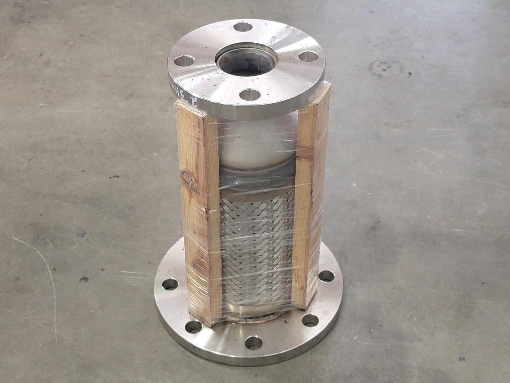 2" Stainless Steel Braided Flange X Flange Pump Connector 9" Long