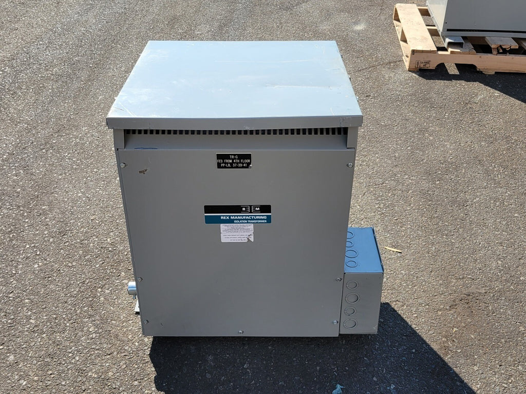 REX POWER MAGNETICS 45 kVA Isolation Transformer, 600 pri. volts, 208/120 sec. volts BA45JM