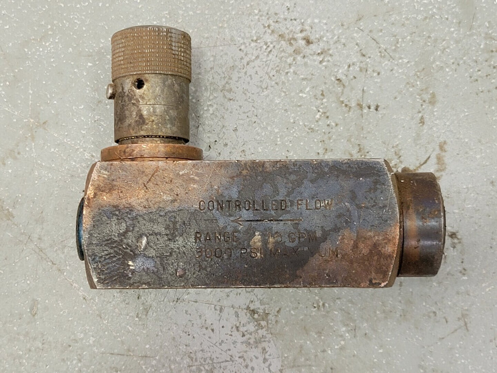 PARKER FILTRATION Hydraulic Flow Control Valve PC M800S-20BY 15 gpm 3000 psi